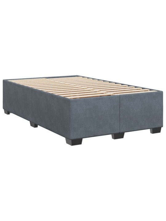 Box spring postel s matrací tmavě šedý 120x190 cm samet