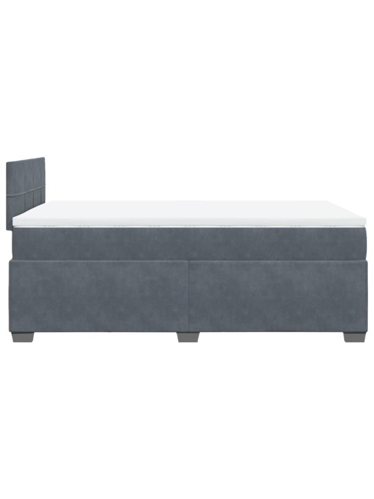 Box spring postel s matrací tmavě šedý 120x190 cm samet