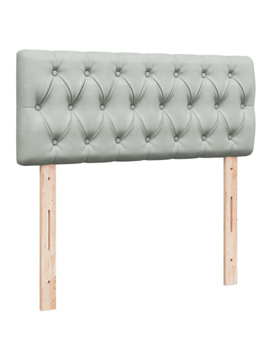 Box spring postel s matrací světle šedá 120x190 cm samet