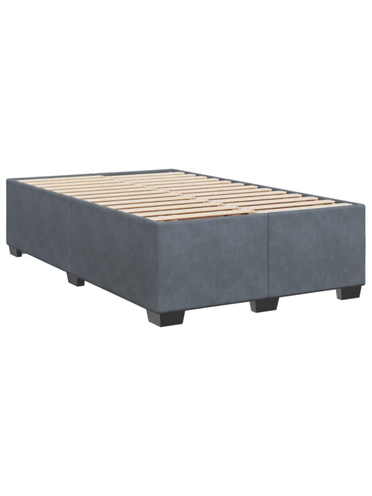 Box spring postel s matrací tmavě šedý 120x190 cm samet