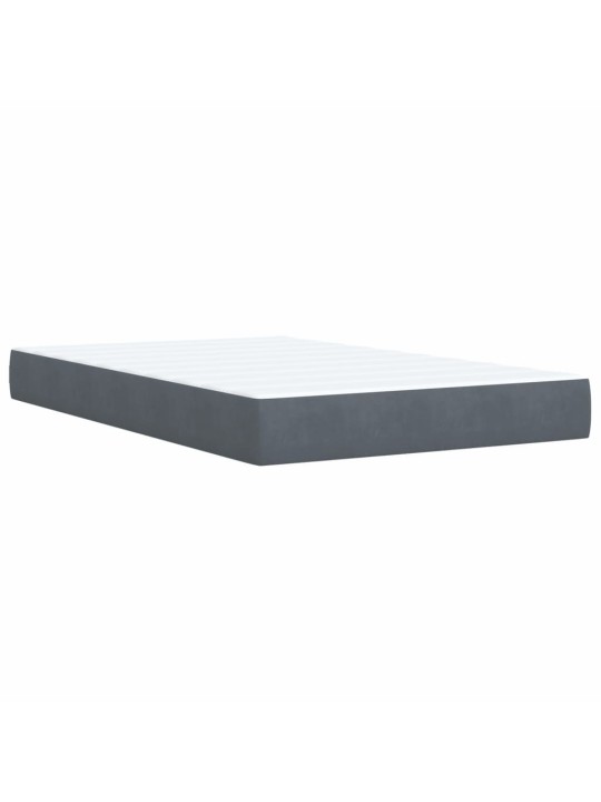 Box spring postel s matrací tmavě šedý 120x190 cm samet