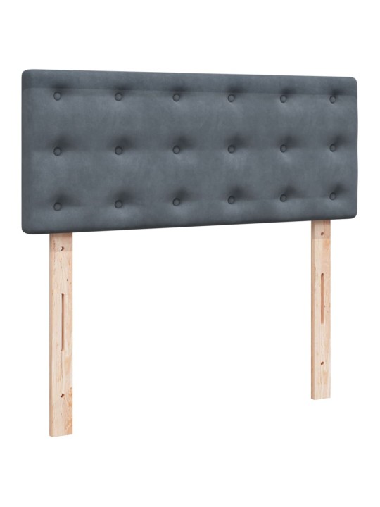 Box spring postel s matrací tmavě šedý 120x190 cm samet