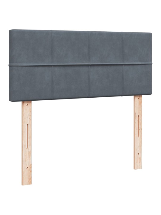 Box spring postel s matrací tmavě šedá 120 x 200 cm samet