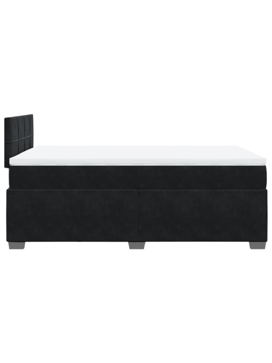 Box spring postel s matrací černá 120 x 200 cm samet