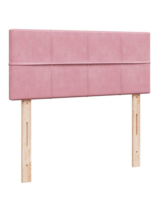 Box spring postel s matrací růžová 120 x 200 cm samet