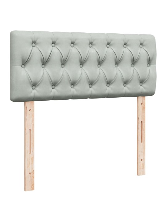 Box spring postel s matrací světle šedá 120 x 200 cm samet