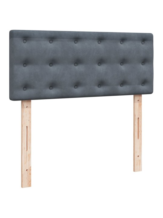 Box spring postel s matrací tmavě šedá 120 x 200 cm samet