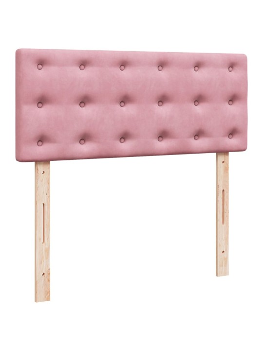 Box spring postel s matrací růžová 120 x 200 cm samet
