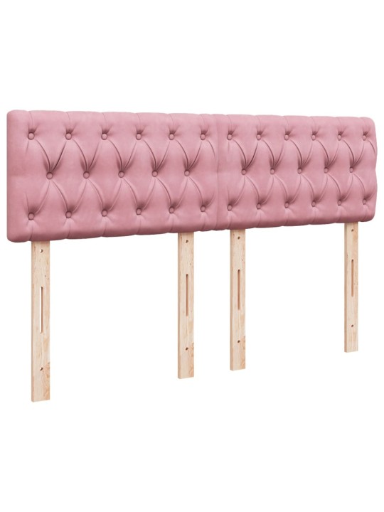 Box spring postel s matrací růžová 140x190 cm samet