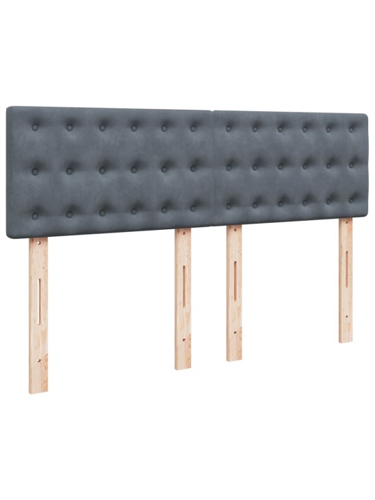 Box spring postel s matrací tmavě šedý 140 x 190 cm samet