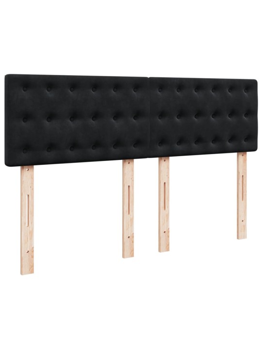Box spring postel s matrací černá 140 x 190 cm samet