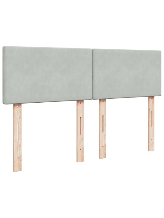 Box spring postel s matrací světle šedá 140x200 cm samet