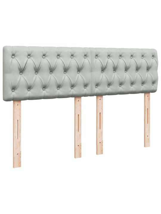 Box spring postel s matrací světle šedá 140x200 cm samet