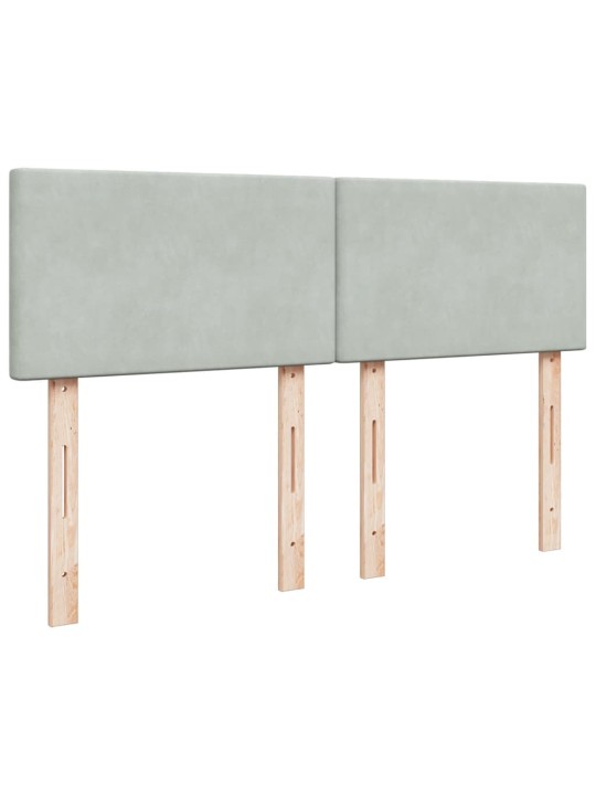 Box spring postel s matrací světle šedá 160x200 cm samet