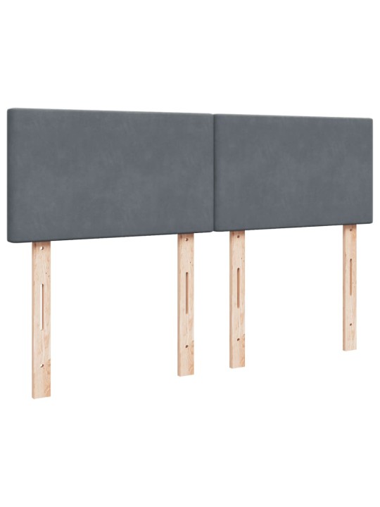 Box spring postel s matrací tmavě šedá 160x200 cm samet