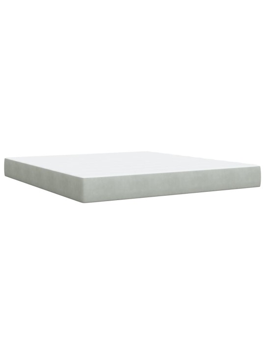 Box spring postel s matrací světle šedá 180x200 cm samet