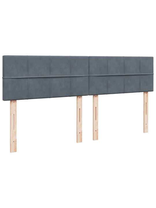 Box spring postel s matrací tmavě šedá 180x200 cm samet