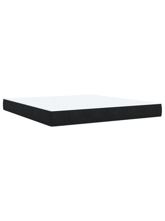 Box spring postel s matrací černá 180x200 cm samet