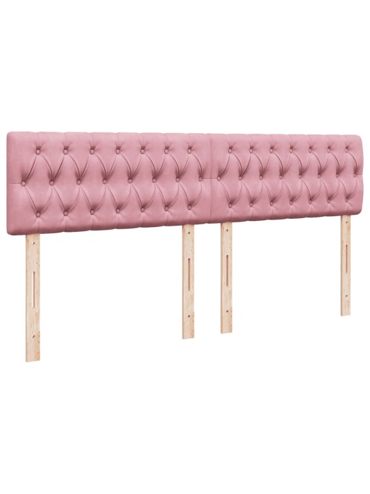 Box spring postel s matrací růžová 180x200 cm samet