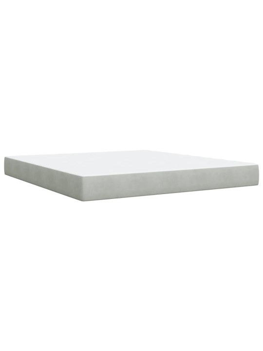Box spring postel s matrací světle šedá 180x200 cm samet