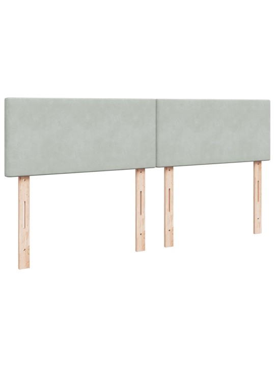 Box spring postel s matrací světle šedá 200x200 cm samet