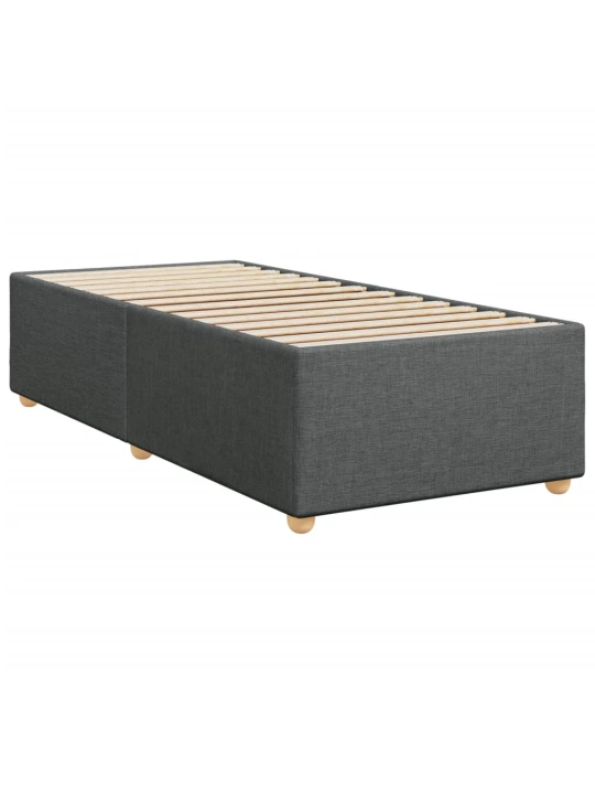Box spring postel s matrací tmavě šedá 80 x 200 cm textil