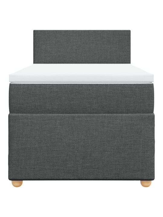 Box spring postel s matrací tmavě šedá 90x190 cm textil