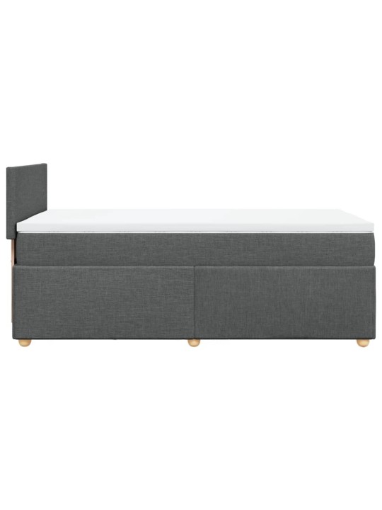 Box spring postel s matrací tmavě šedá 90x190 cm textil