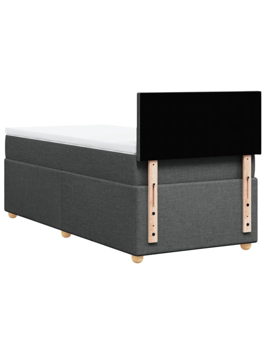 Box spring postel s matrací tmavě šedá 90x190 cm textil