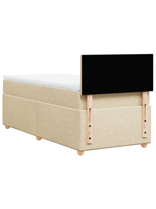 Box spring postel s matrací krémová 90x190 cm textil