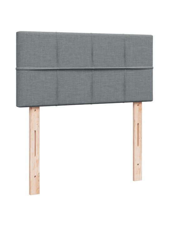 Box spring postel s matrací světle šedá 90x190 cm textil