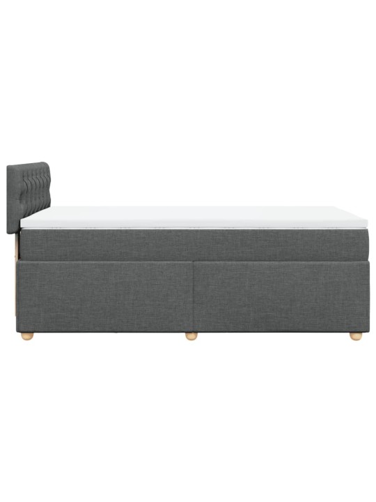 Box spring postel s matrací tmavě šedá 90x190 cm textil