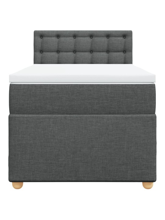 Box spring postel s matrací tmavě šedá 90x190 cm textil