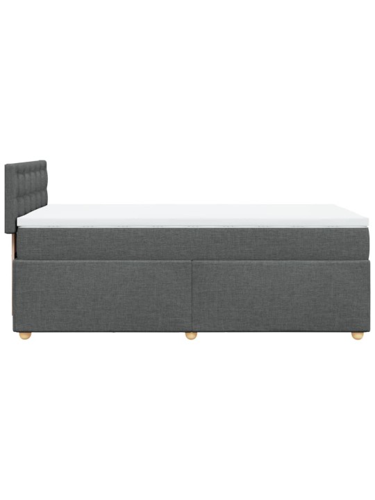 Box spring postel s matrací tmavě šedá 90x190 cm textil