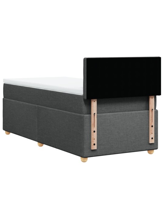 Box spring postel s matrací tmavě šedá 90x190 cm textil