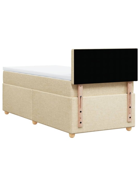 Box spring postel s matrací krémová 90x190 cm textil
