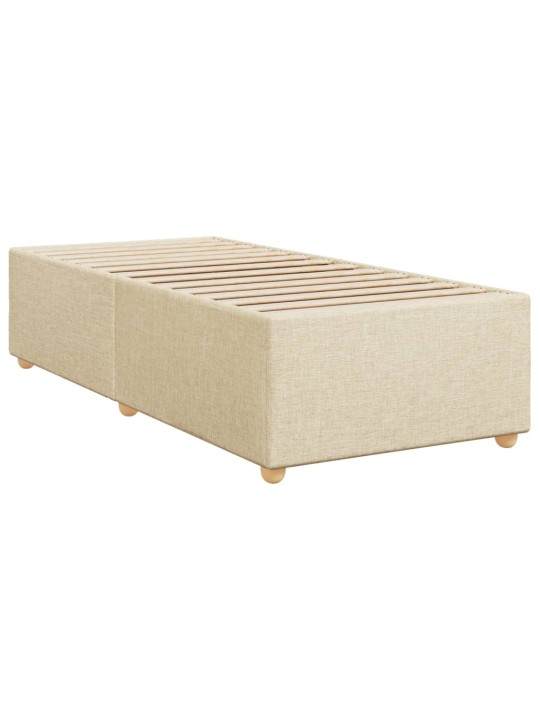 Box spring postel s matrací krémová 90x190 cm textil