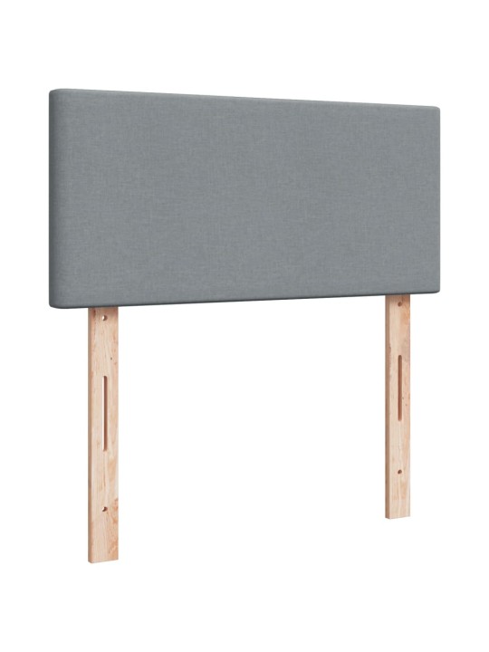 Box spring postel s matrací světle šedá 90x200 cm textil