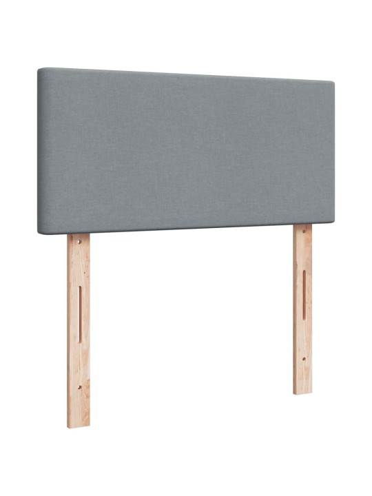 Box spring postel s matrací světle šedý 100 x 200 cm textil