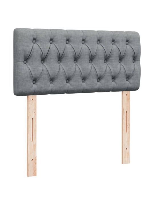 Box spring postel s matrací světle šedý 100 x 200 cm textil
