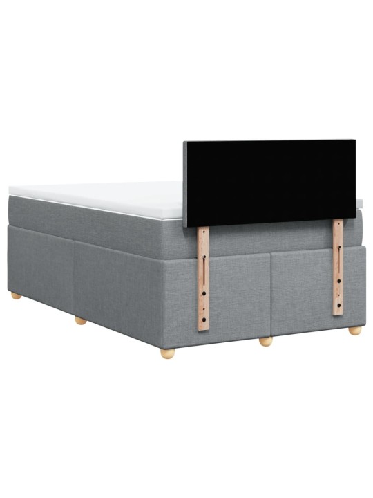 Box spring postel s matrací světle šedá 120x190 cm textil