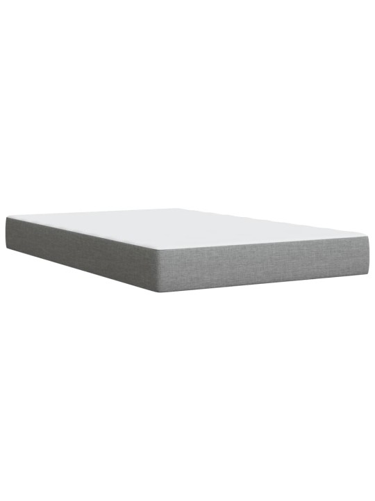 Box spring postel s matrací světle šedá 120x190 cm textil