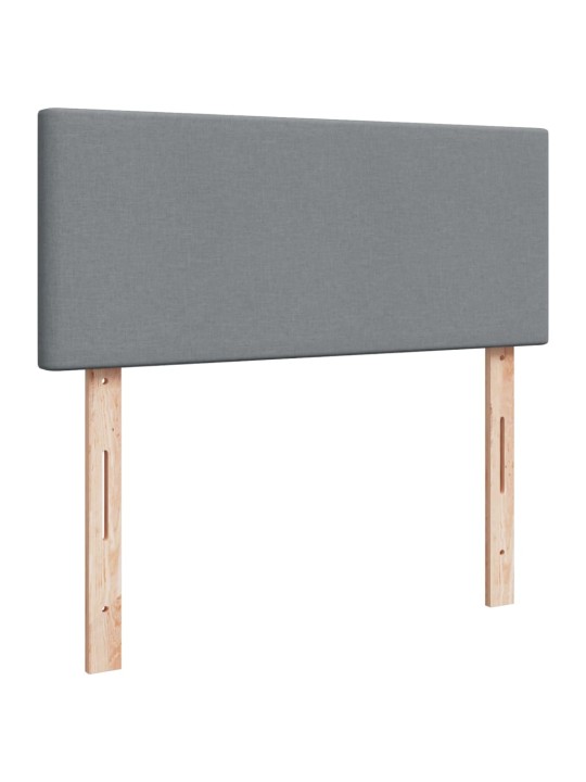 Box spring postel s matrací světle šedá 120x190 cm textil