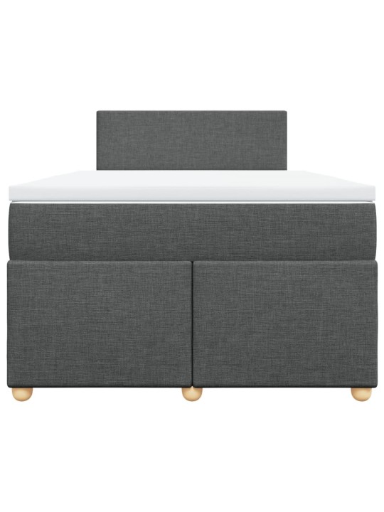 Box spring postel s matrací tmavě šedá 120x190 cm textil