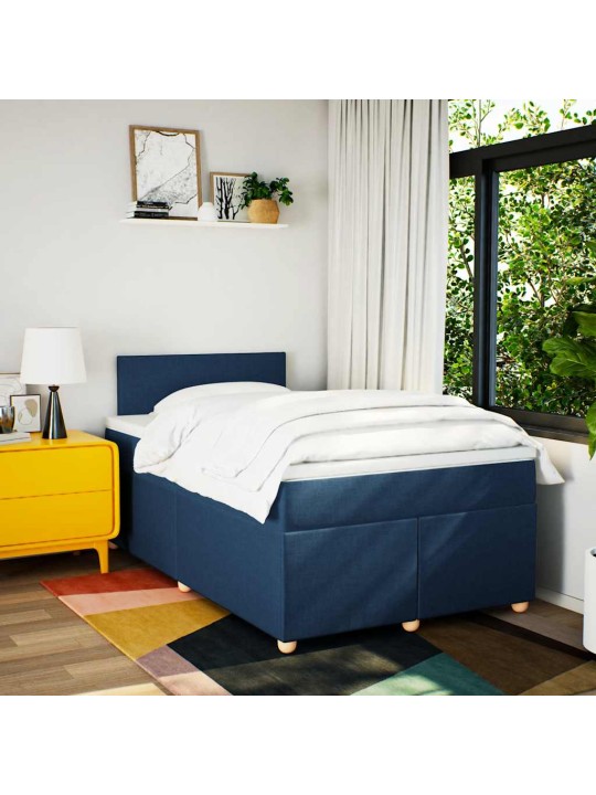 Box spring postel s matrací černá 120x190 cm textil