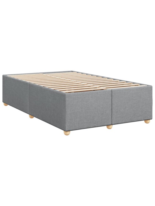 Box spring postel s matrací světle šedá 120x190 cm textil