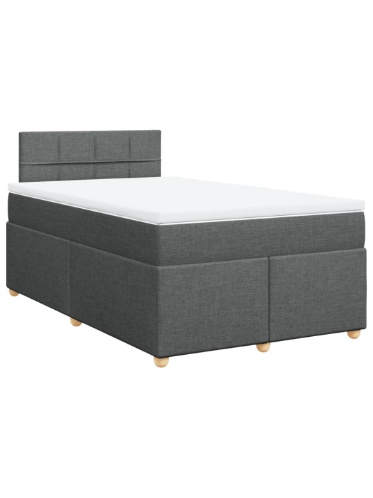 Box spring postel s matrací tmavě šedá 120x190 cm textil