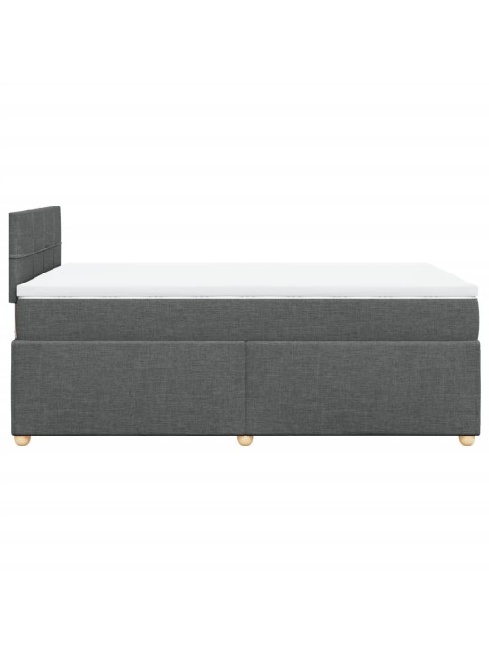 Box spring postel s matrací tmavě šedá 120x190 cm textil