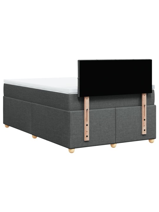 Box spring postel s matrací tmavě šedá 120x190 cm textil