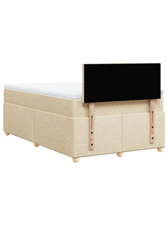Box spring postel s matrací krémová 120x190 cm textil